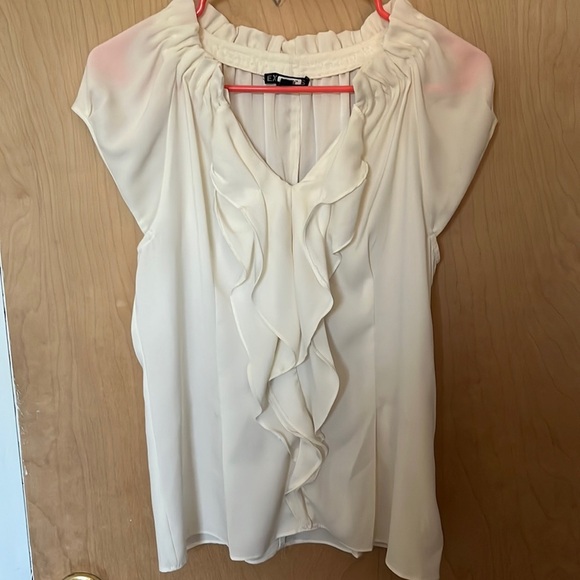 Express Tops - Express white ruffle blouse